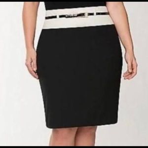 4x Lane Bryant (28) color block pink pencil skirt